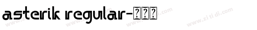 asterik regular字体转换